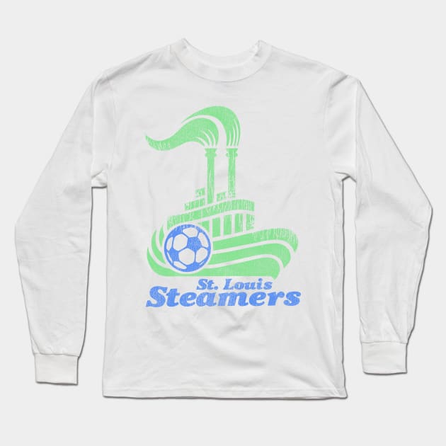St Louis Steamers Vintage 80s Defunct Soccer Team Long Sleeve T-Shirt by darklordpug